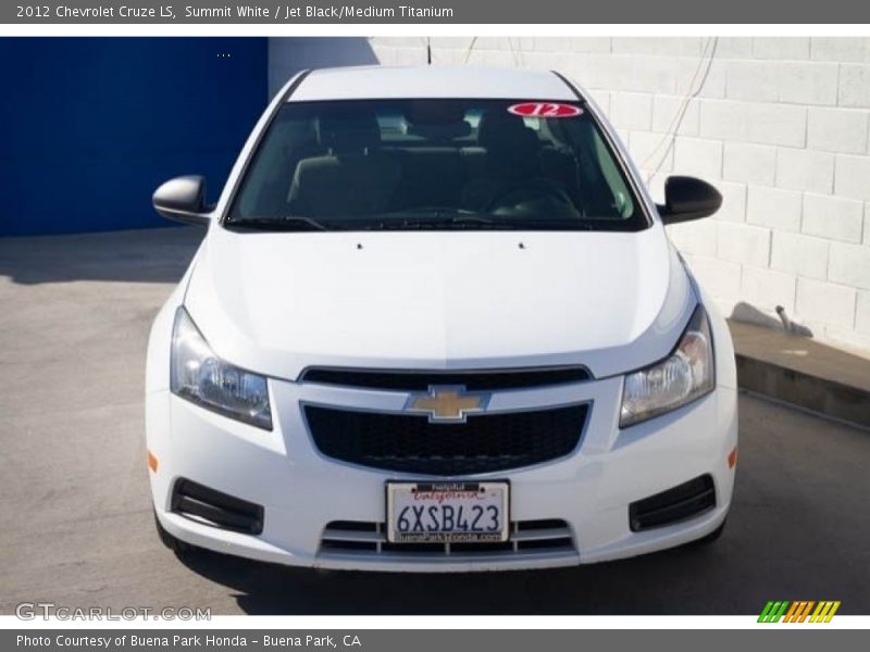 Summit White / Jet Black/Medium Titanium 2012 Chevrolet Cruze LS