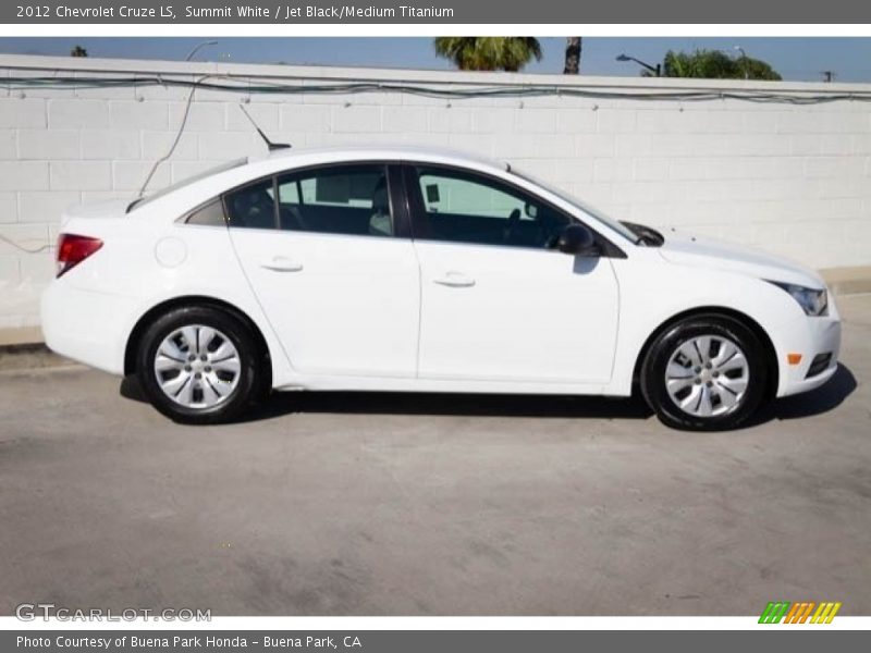 Summit White / Jet Black/Medium Titanium 2012 Chevrolet Cruze LS