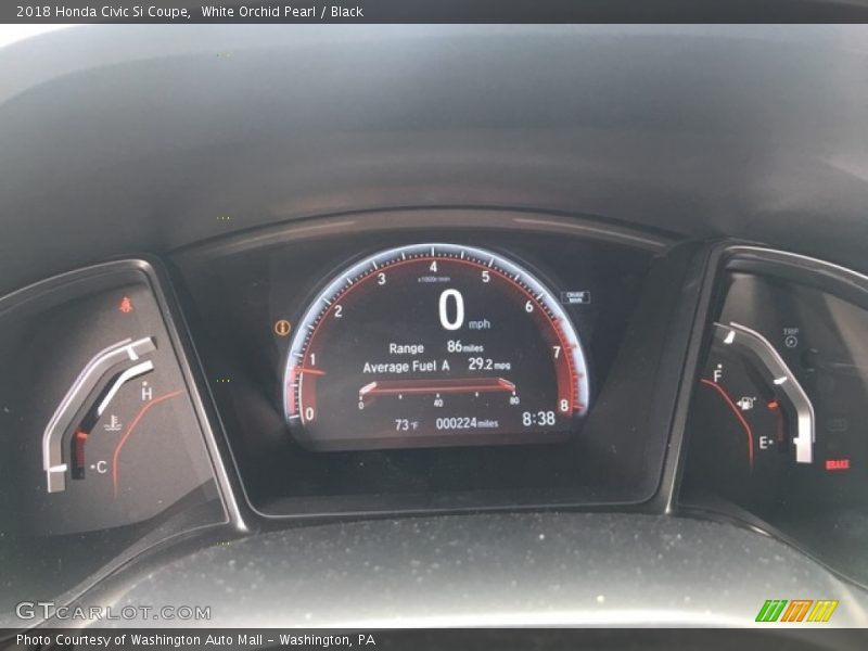 White Orchid Pearl / Black 2018 Honda Civic Si Coupe