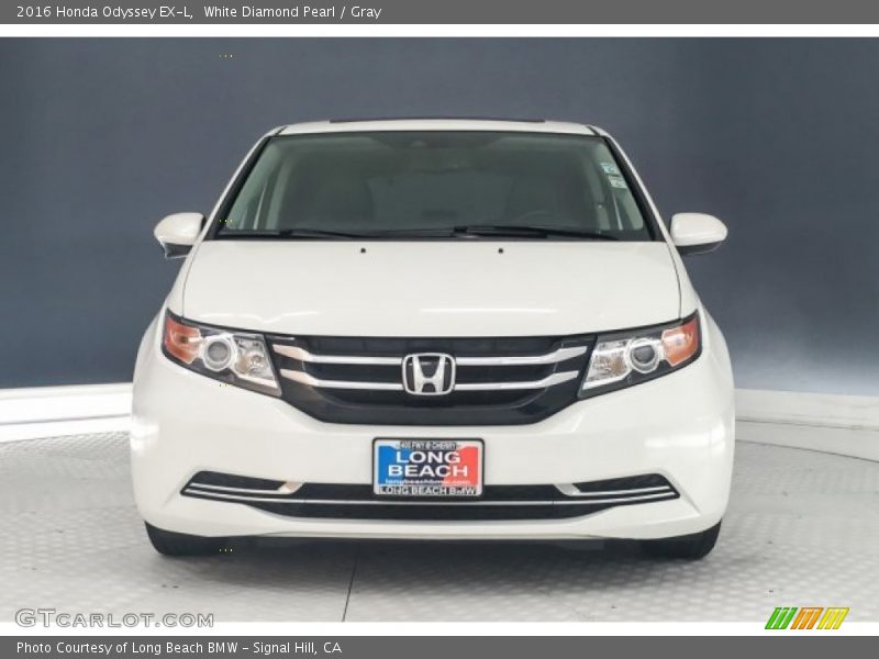 White Diamond Pearl / Gray 2016 Honda Odyssey EX-L