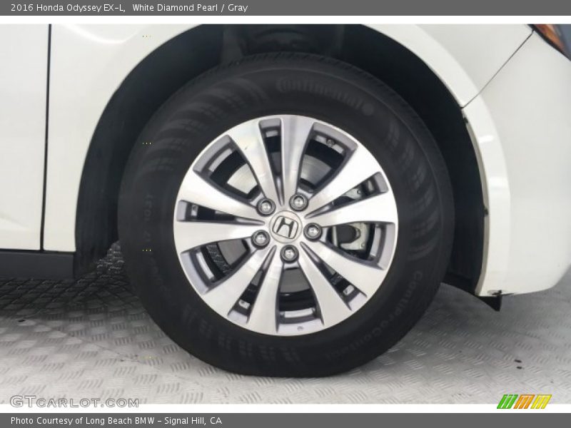 White Diamond Pearl / Gray 2016 Honda Odyssey EX-L