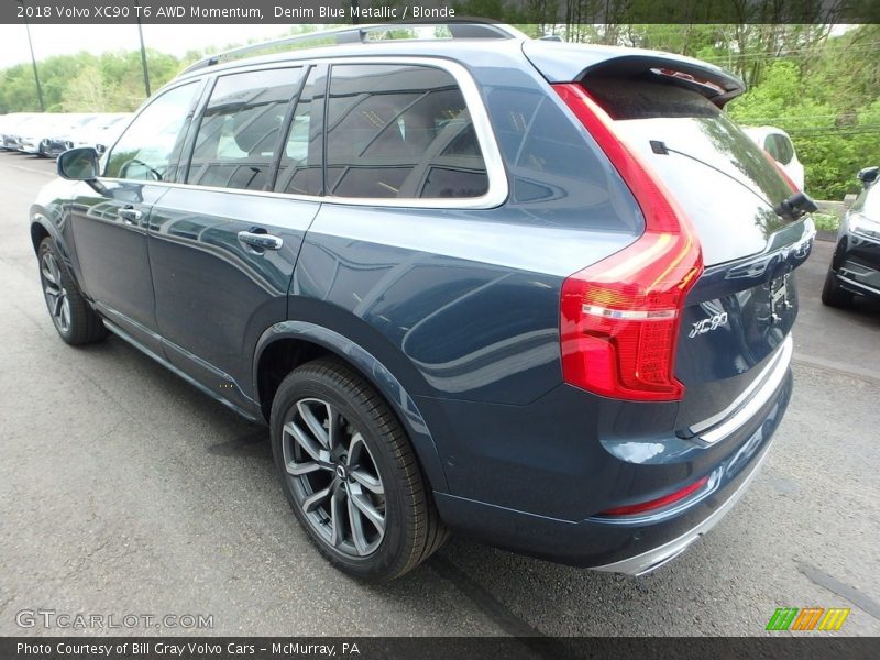 Denim Blue Metallic / Blonde 2018 Volvo XC90 T6 AWD Momentum