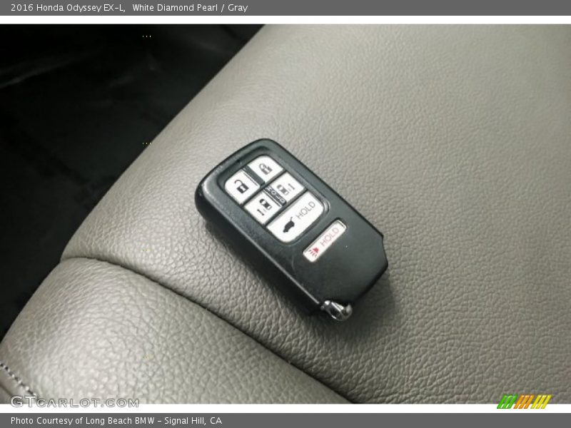 White Diamond Pearl / Gray 2016 Honda Odyssey EX-L