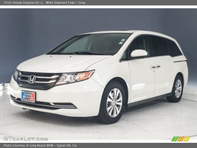 White Diamond Pearl / Gray 2016 Honda Odyssey EX-L