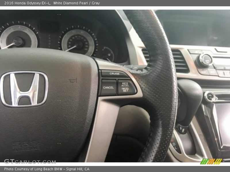 White Diamond Pearl / Gray 2016 Honda Odyssey EX-L