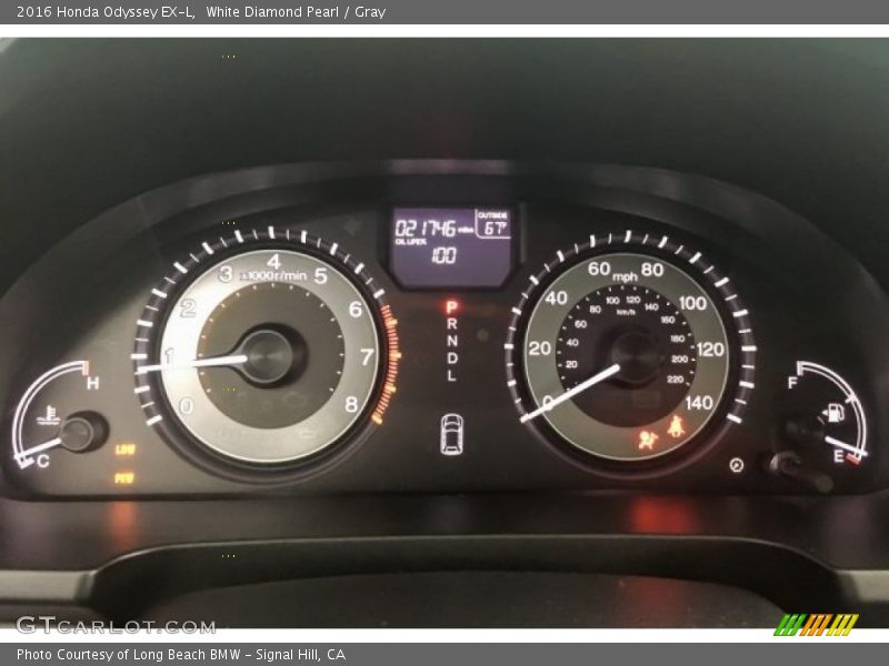 White Diamond Pearl / Gray 2016 Honda Odyssey EX-L