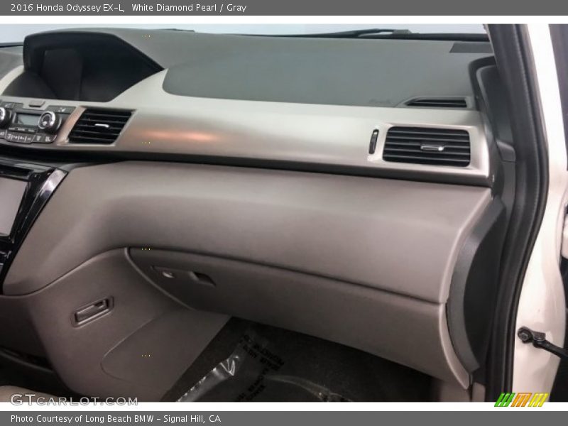 White Diamond Pearl / Gray 2016 Honda Odyssey EX-L