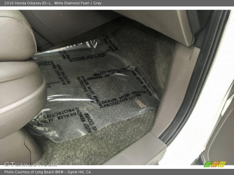 White Diamond Pearl / Gray 2016 Honda Odyssey EX-L