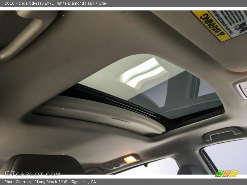 White Diamond Pearl / Gray 2016 Honda Odyssey EX-L