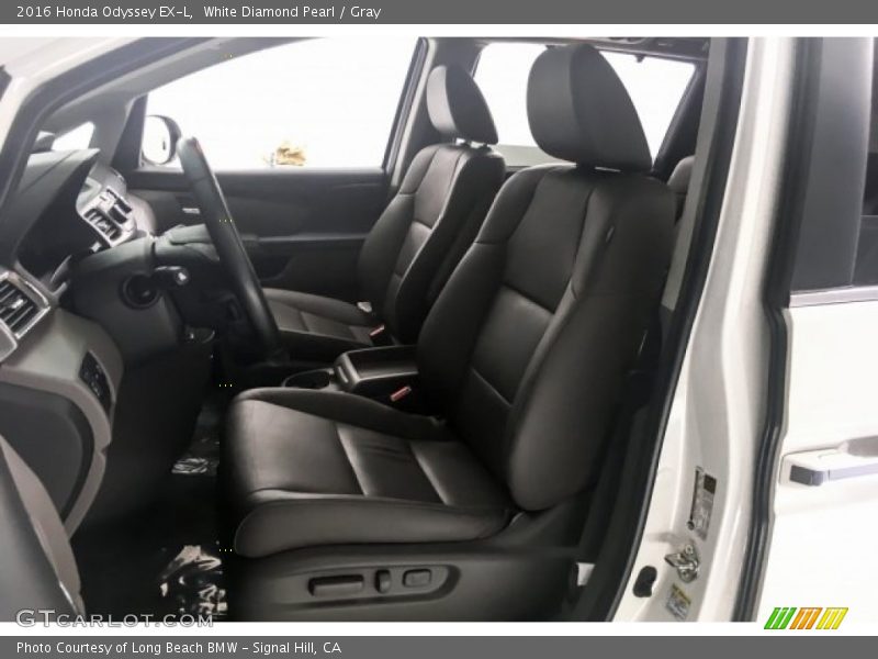 White Diamond Pearl / Gray 2016 Honda Odyssey EX-L