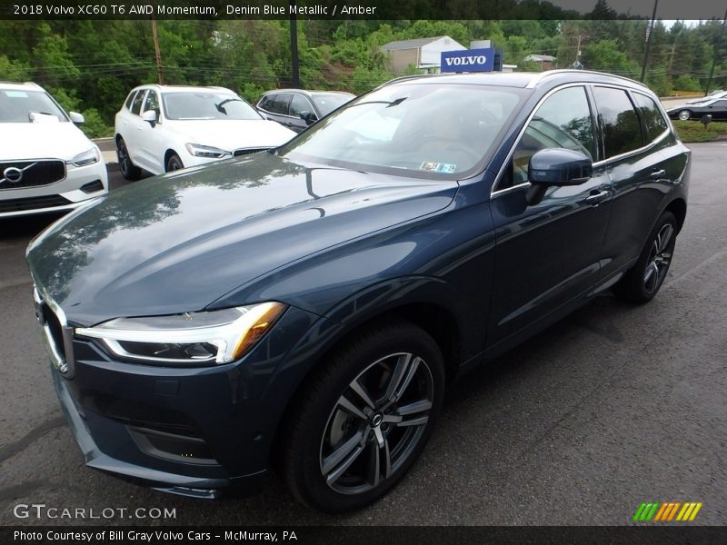Denim Blue Metallic / Amber 2018 Volvo XC60 T6 AWD Momentum