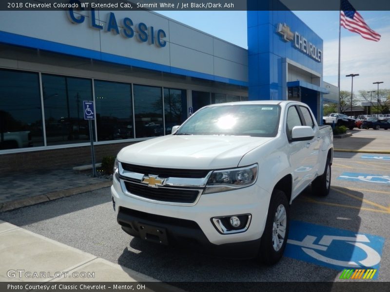 Summit White / Jet Black/Dark Ash 2018 Chevrolet Colorado WT Extended Cab