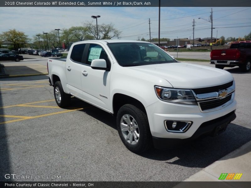 Summit White / Jet Black/Dark Ash 2018 Chevrolet Colorado WT Extended Cab