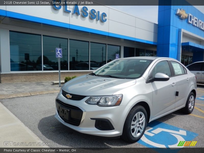 Silver Ice Metallic / Jet Black 2018 Chevrolet Sonic LS Sedan