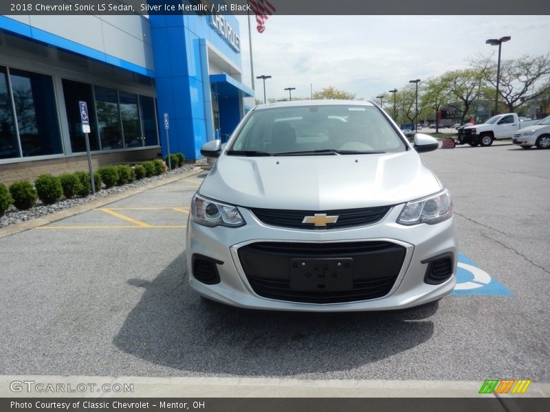 Silver Ice Metallic / Jet Black 2018 Chevrolet Sonic LS Sedan