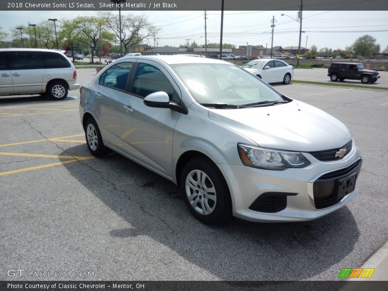 Silver Ice Metallic / Jet Black 2018 Chevrolet Sonic LS Sedan