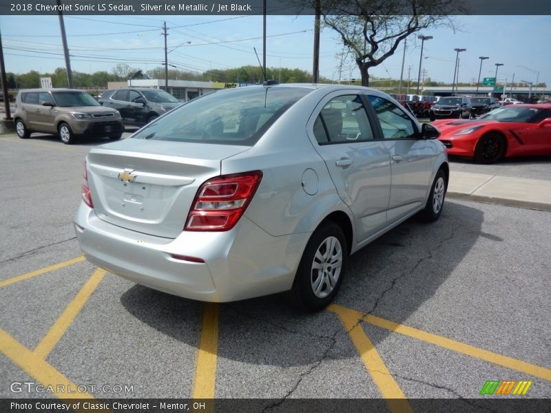 Silver Ice Metallic / Jet Black 2018 Chevrolet Sonic LS Sedan