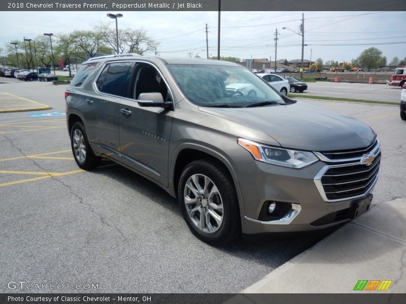 Pepperdust Metallic / Jet Black 2018 Chevrolet Traverse Premier