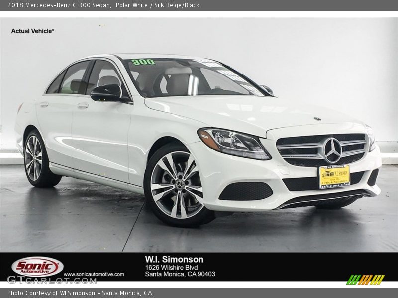 Polar White / Silk Beige/Black 2018 Mercedes-Benz C 300 Sedan
