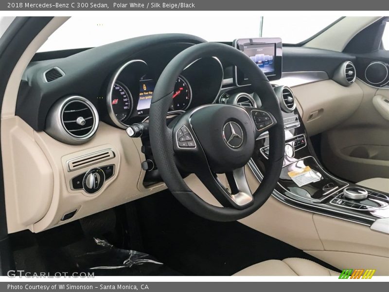 Polar White / Silk Beige/Black 2018 Mercedes-Benz C 300 Sedan