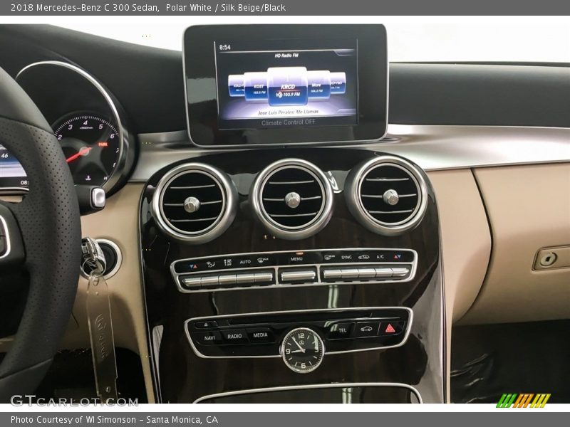 Polar White / Silk Beige/Black 2018 Mercedes-Benz C 300 Sedan