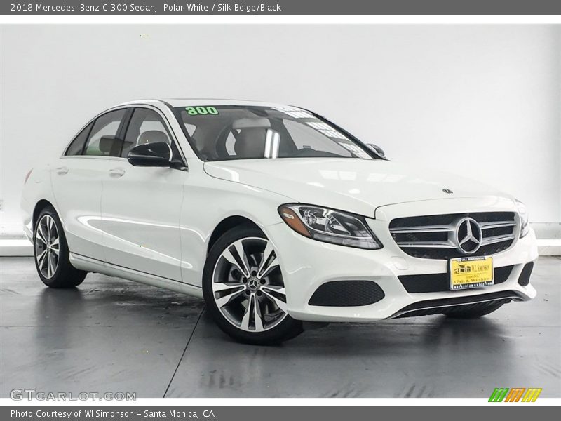 Polar White / Silk Beige/Black 2018 Mercedes-Benz C 300 Sedan