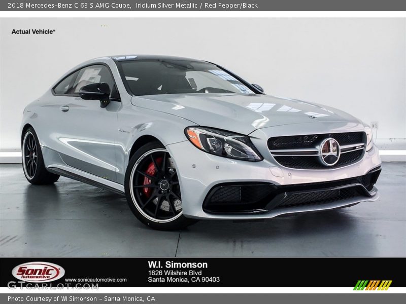 Iridium Silver Metallic / Red Pepper/Black 2018 Mercedes-Benz C 63 S AMG Coupe