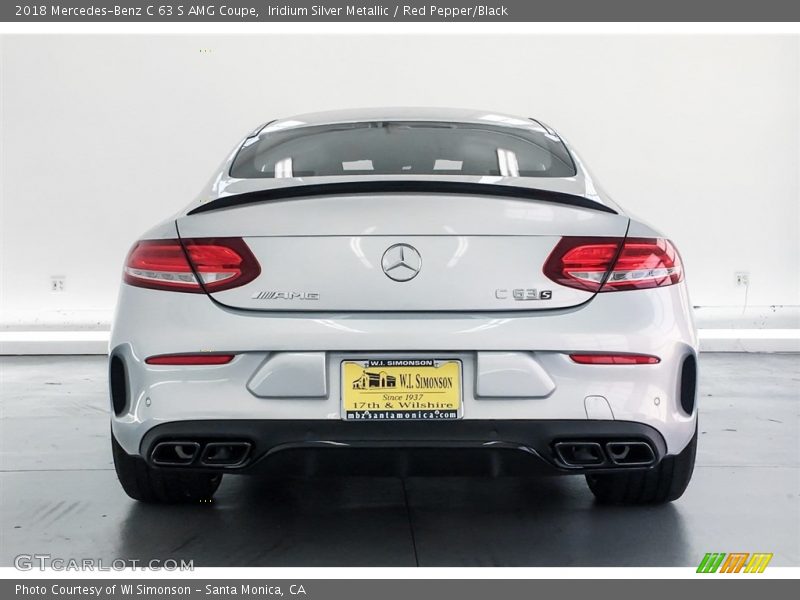 Iridium Silver Metallic / Red Pepper/Black 2018 Mercedes-Benz C 63 S AMG Coupe