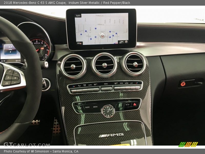 Iridium Silver Metallic / Red Pepper/Black 2018 Mercedes-Benz C 63 S AMG Coupe