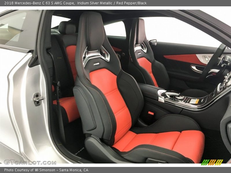 Iridium Silver Metallic / Red Pepper/Black 2018 Mercedes-Benz C 63 S AMG Coupe
