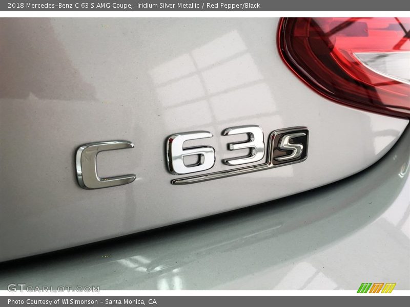 Iridium Silver Metallic / Red Pepper/Black 2018 Mercedes-Benz C 63 S AMG Coupe