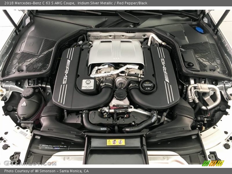 Iridium Silver Metallic / Red Pepper/Black 2018 Mercedes-Benz C 63 S AMG Coupe
