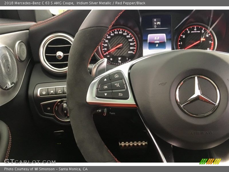 Iridium Silver Metallic / Red Pepper/Black 2018 Mercedes-Benz C 63 S AMG Coupe