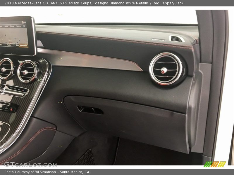 designo Diamond White Metallic / Red Pepper/Black 2018 Mercedes-Benz GLC AMG 63 S 4Matic Coupe