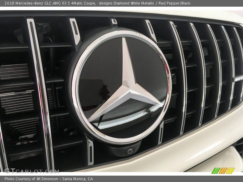 designo Diamond White Metallic / Red Pepper/Black 2018 Mercedes-Benz GLC AMG 63 S 4Matic Coupe