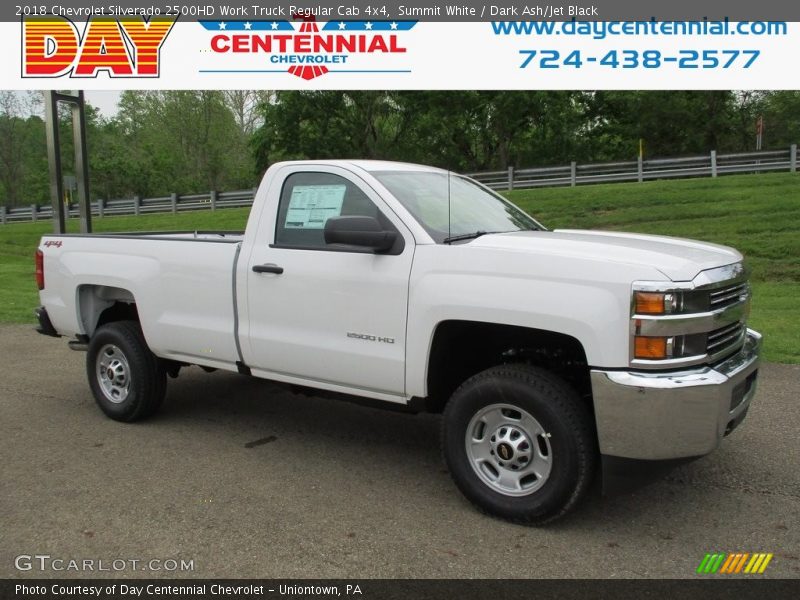 Summit White / Dark Ash/Jet Black 2018 Chevrolet Silverado 2500HD Work Truck Regular Cab 4x4