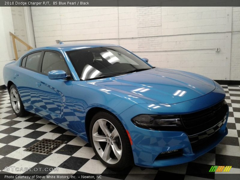 B5 Blue Pearl / Black 2018 Dodge Charger R/T