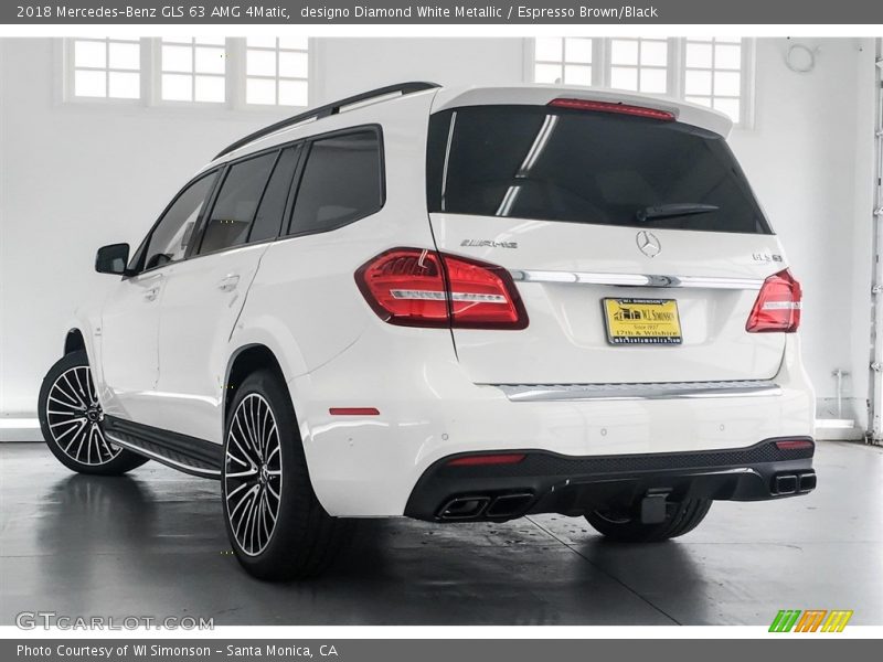 designo Diamond White Metallic / Espresso Brown/Black 2018 Mercedes-Benz GLS 63 AMG 4Matic