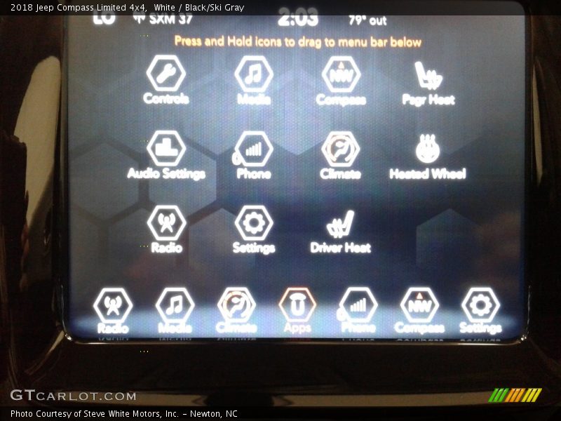 White / Black/Ski Gray 2018 Jeep Compass Limited 4x4