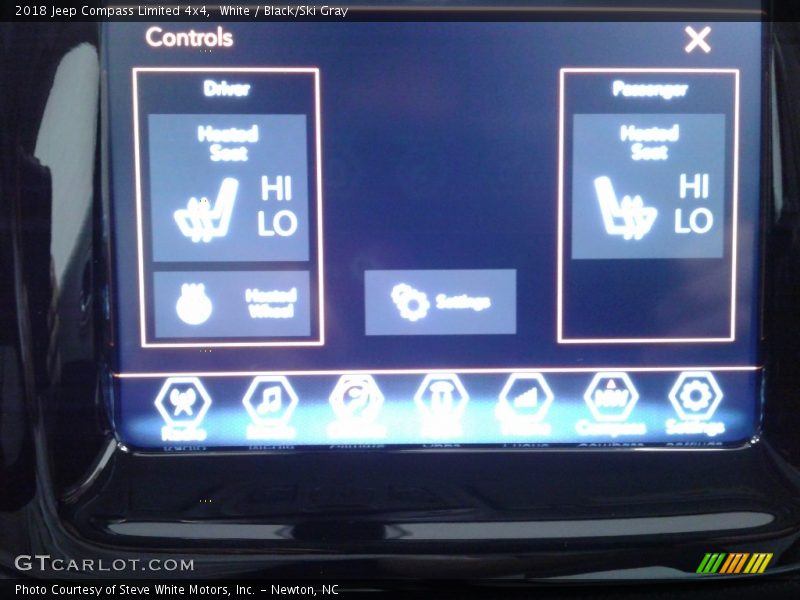 White / Black/Ski Gray 2018 Jeep Compass Limited 4x4