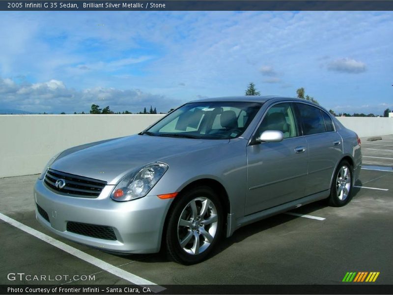 Brilliant Silver Metallic / Stone 2005 Infiniti G 35 Sedan