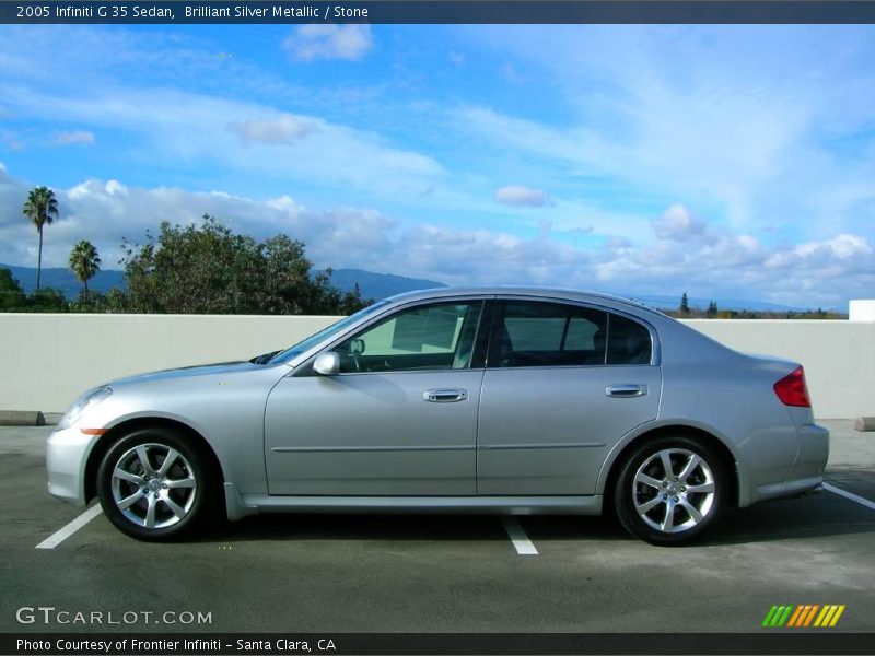 Brilliant Silver Metallic / Stone 2005 Infiniti G 35 Sedan