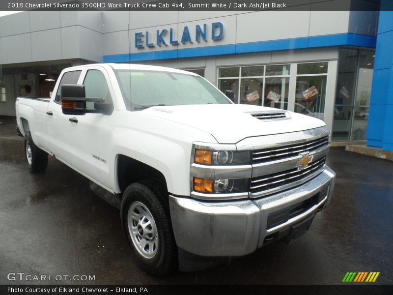 Summit White / Dark Ash/Jet Black 2018 Chevrolet Silverado 3500HD Work Truck Crew Cab 4x4
