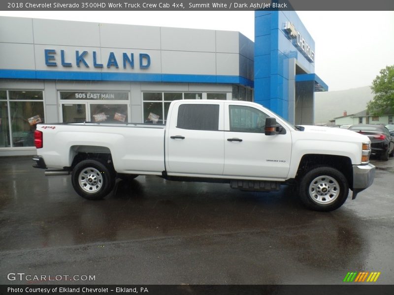Summit White / Dark Ash/Jet Black 2018 Chevrolet Silverado 3500HD Work Truck Crew Cab 4x4
