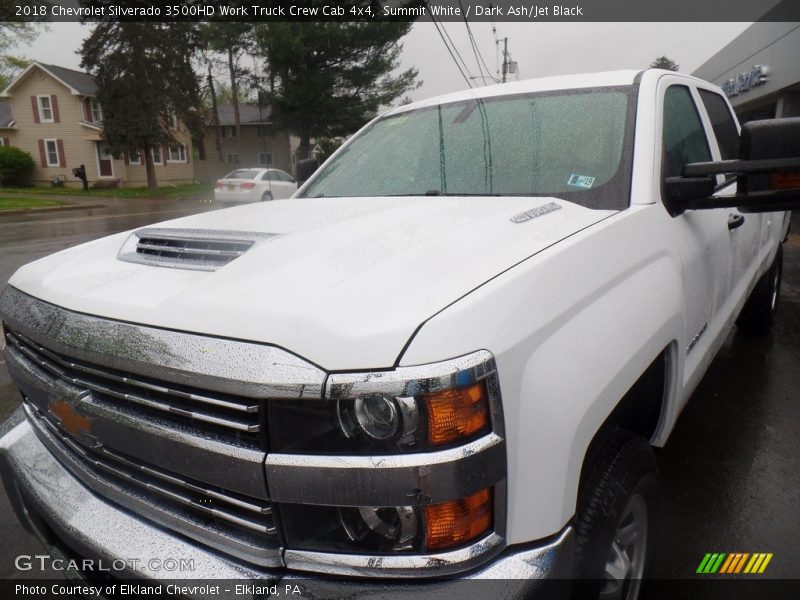 Summit White / Dark Ash/Jet Black 2018 Chevrolet Silverado 3500HD Work Truck Crew Cab 4x4