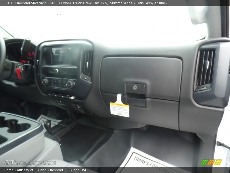 Summit White / Dark Ash/Jet Black 2018 Chevrolet Silverado 3500HD Work Truck Crew Cab 4x4