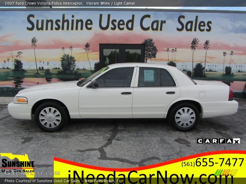 Vibrant White / Light Camel 2007 Ford Crown Victoria Police Interceptor