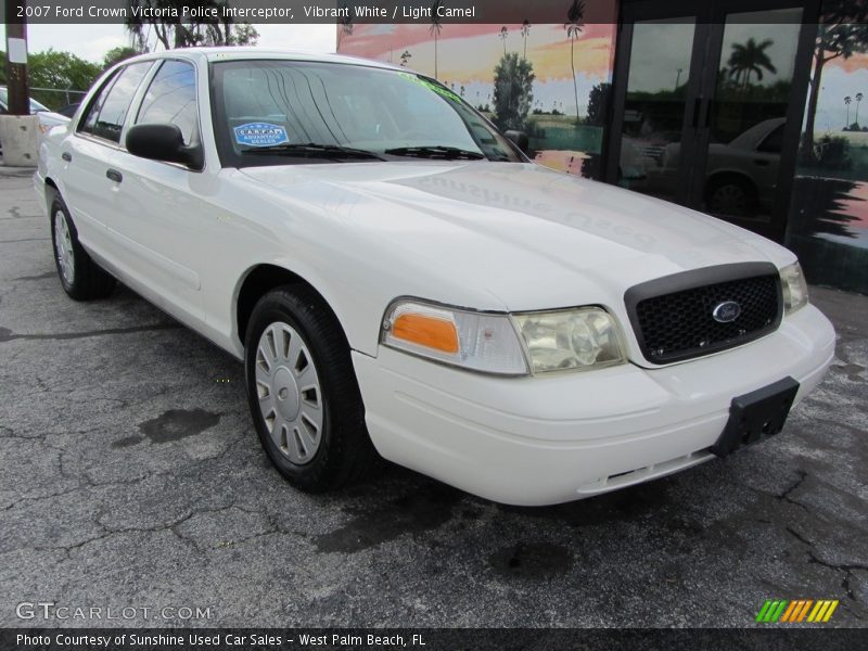 Vibrant White / Light Camel 2007 Ford Crown Victoria Police Interceptor