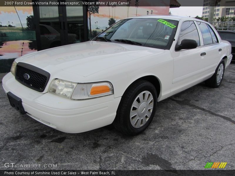 Vibrant White / Light Camel 2007 Ford Crown Victoria Police Interceptor