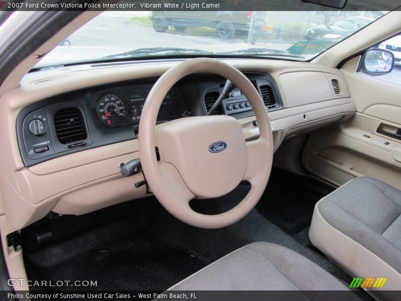 Vibrant White / Light Camel 2007 Ford Crown Victoria Police Interceptor